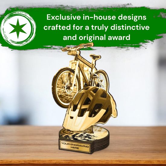 Grove Classic Mountain Bike Real Wood Trophy