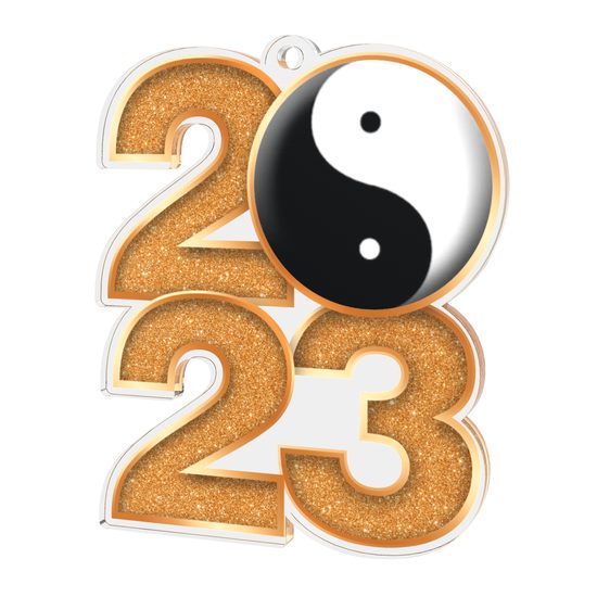 Martial Arts Yin Yang 2023 Acrylic Medal