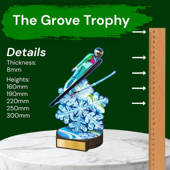 Grove Ski Jumping Real Wood Trophy