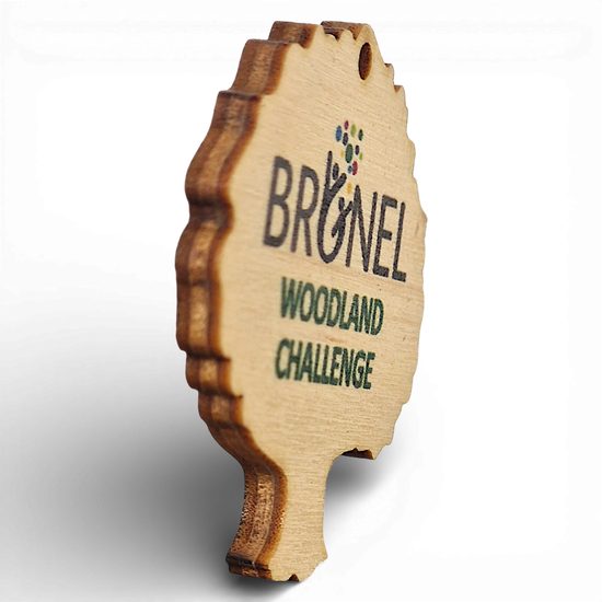 Custom Made Economy Tree Shape Real Wood Logo Medal