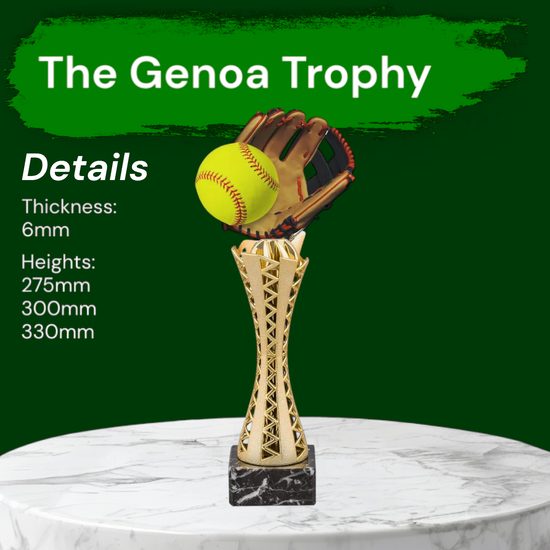 Genoa Softball Glove and Ball Trophy