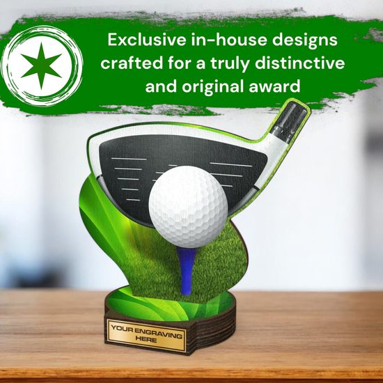 Grove Golf Driver Club Real Wood Trophy