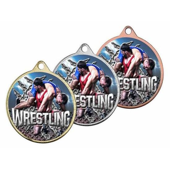 Hercules Texture Print Wrestling Medal