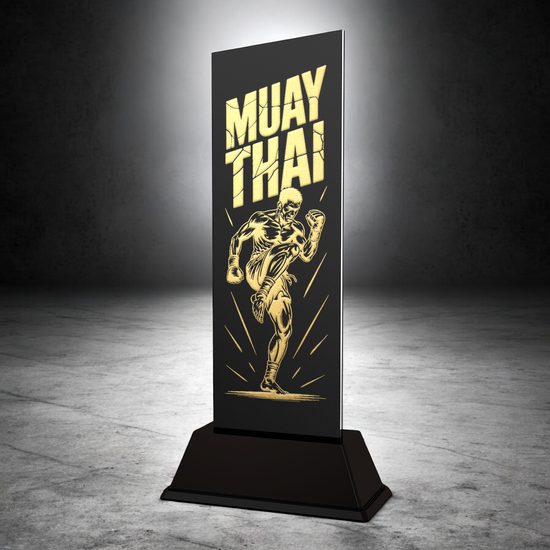 Shadowline Muay Thai Male Trophy – Stainless Steel Award