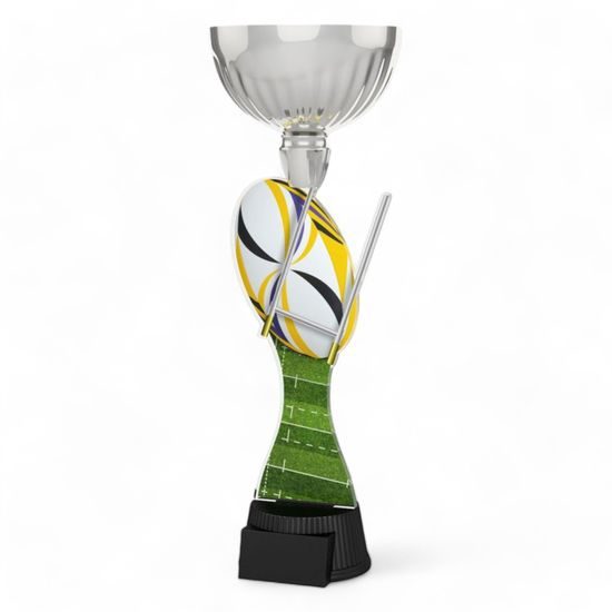 Montreal Rugby Ball and Goal Silver Cup Trophy