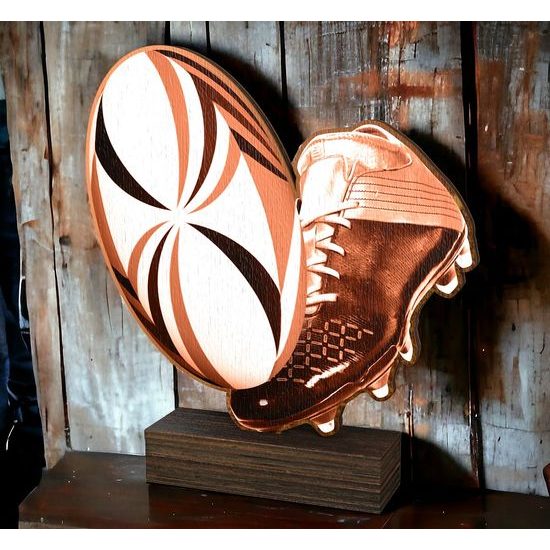 Sierra Classic Rugby Real Wood Trophy