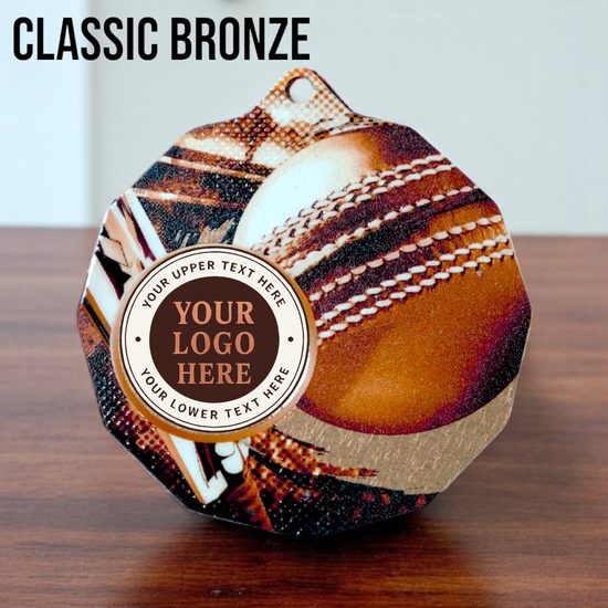 Dodeca Cricket Stainless Steel Logo Insert Medal