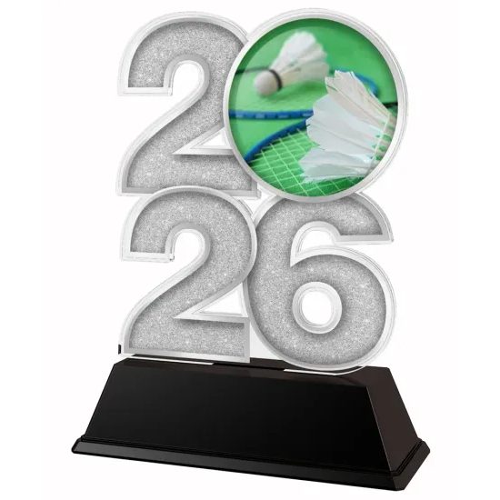 Badminton Year Trophy – Sports Award with Year Selection
