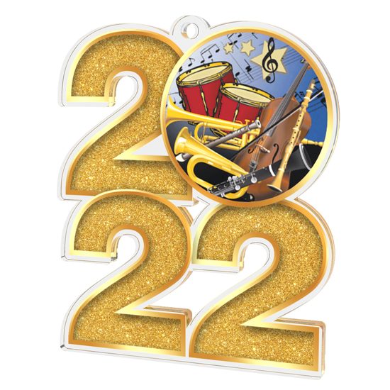 Music Band 2022 Gold Acrylic Medal