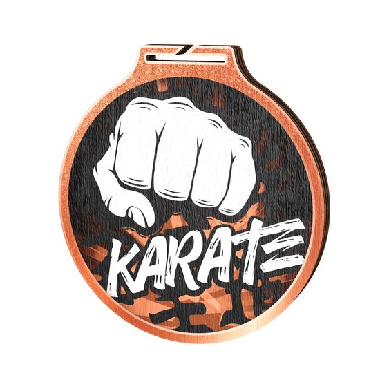 Habitat Classic Karate Bronze Eco Friendly Wooden Medal