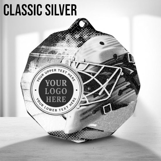 Dodeca Ice Hockey Goalkeeper Stainless Steel Logo Insert Medal