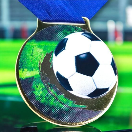 Vulcan Football Gold Texture Print Medal