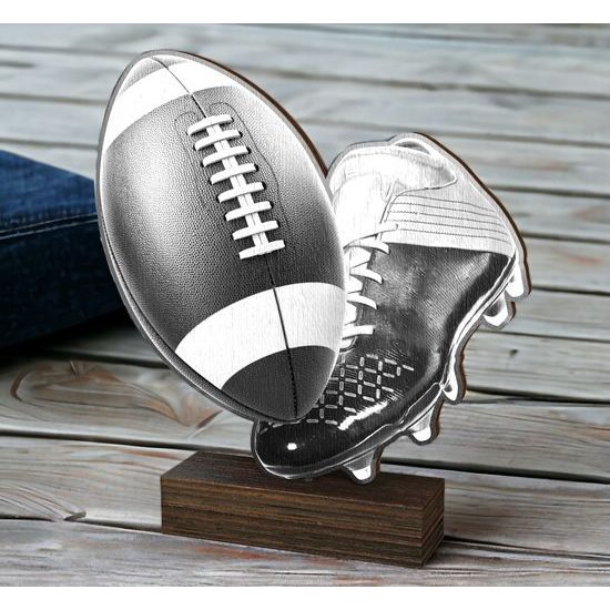 Sierra Classic American Football Real Wood Trophy