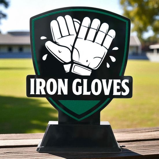Pavilion Iron Gloves Wicket Keeper Cricket Trophy