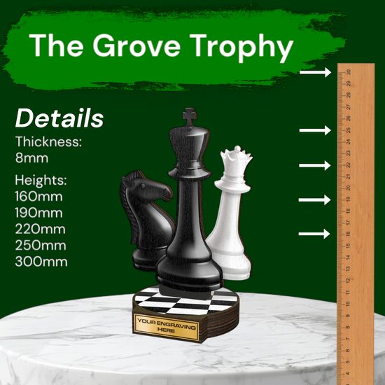 Grove Chess Real Wood Trophy