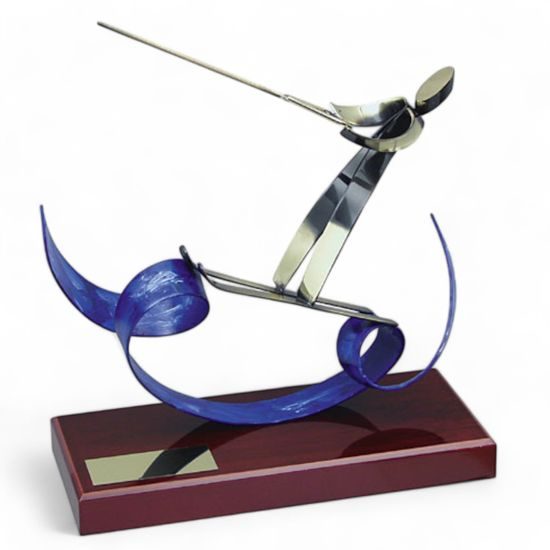 Barcelona Water Skiing Handmade Metal Trophy