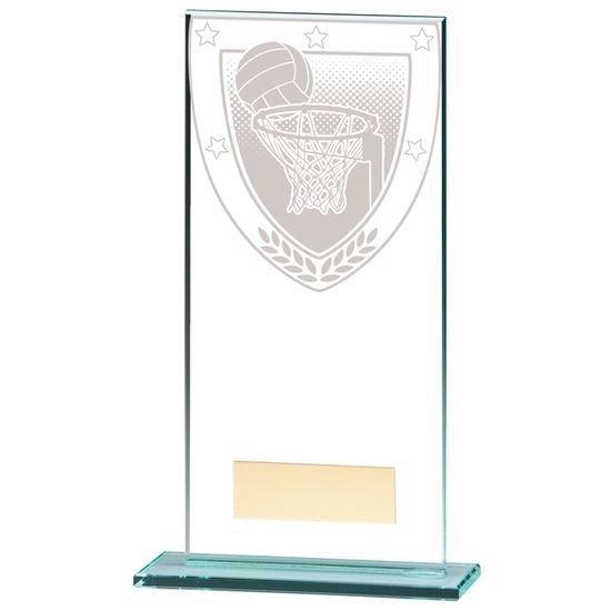 Millennium Jade Glass Netball Trophy