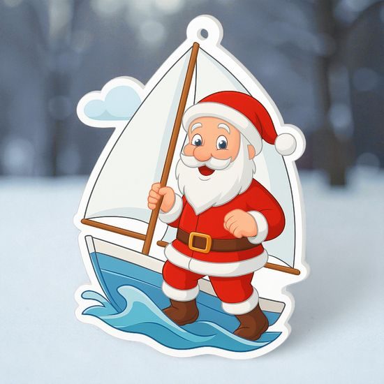 Jolly Father Christmas Sailing Medal