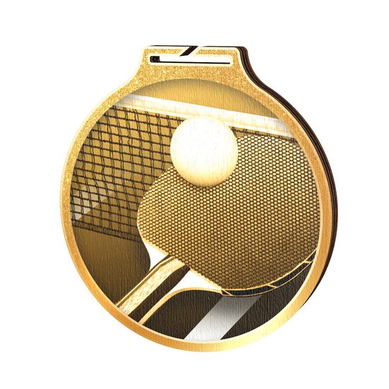 Habitat Classic Table Tennis Gold Eco Friendly Wooden Medal