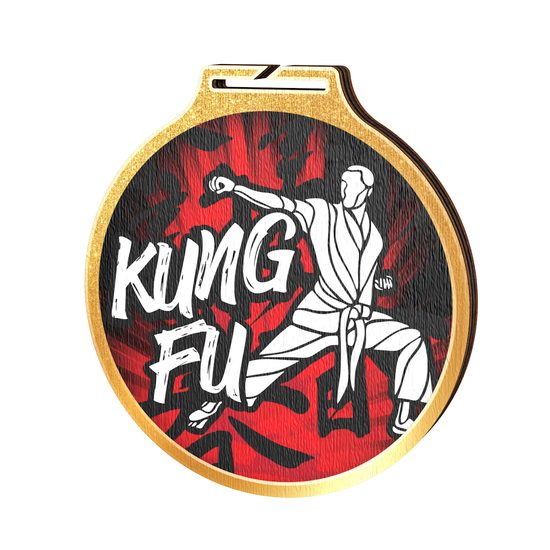 Habitat Kung Fu Gold Eco Friendly Wooden Medal