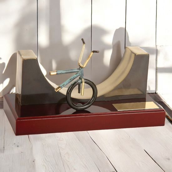 Mullen BMX Half Pipe Handmade Metal Trophy