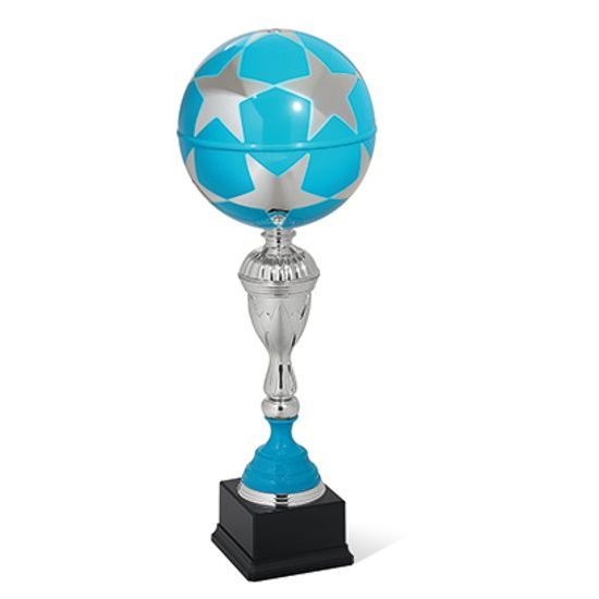 Lega Champions Football Cyan Blue Trophy