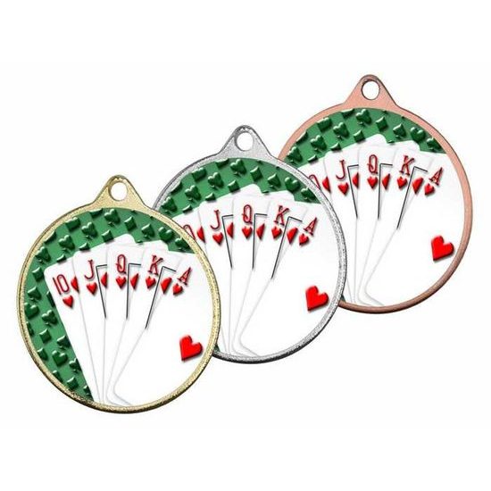 Hercules Texture Print Playing Cards Medal