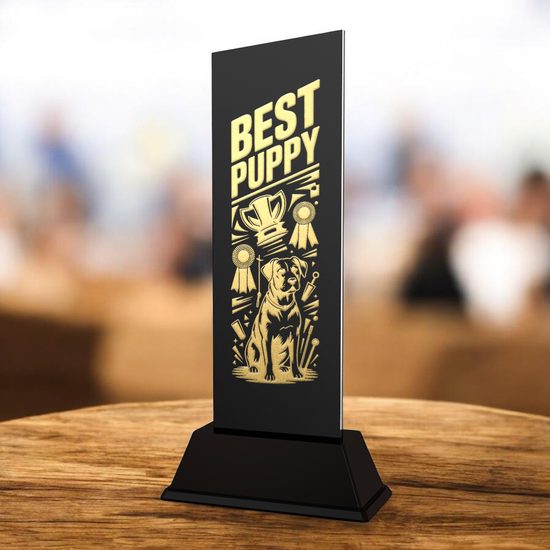 Shadowline Best Puppy Dog Trophy – Stainless Steel Award