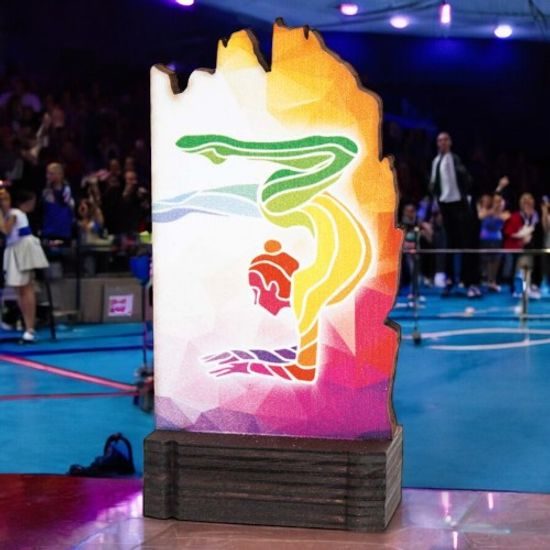 Shard Gymnastics Arts Eco Friendly Wooden Trophy