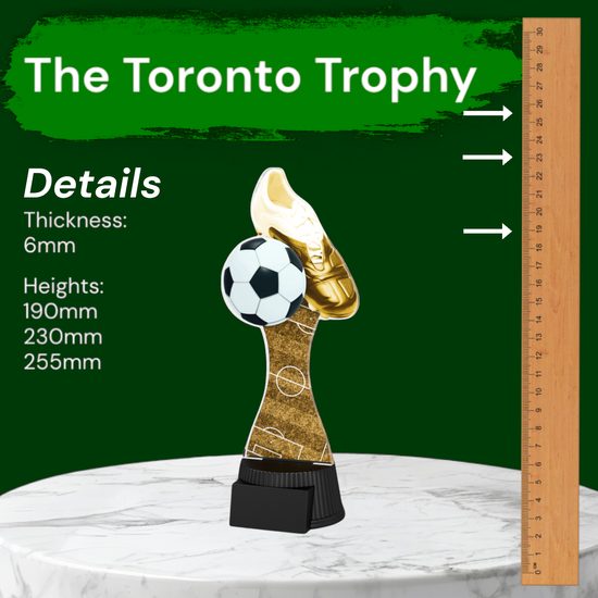 Classic Toronto Football Ball and Boot Trophy
