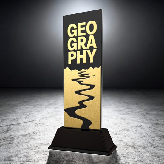 Shadowline School Geography Trophy – Stainless Steel Award