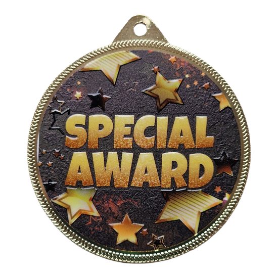 Special Award Texture Print Gold Star Medal