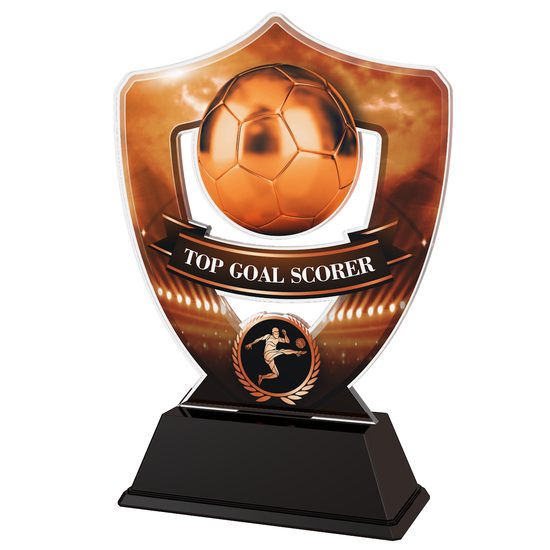 Bronze Top Goal Scorer Football Shield Trophy