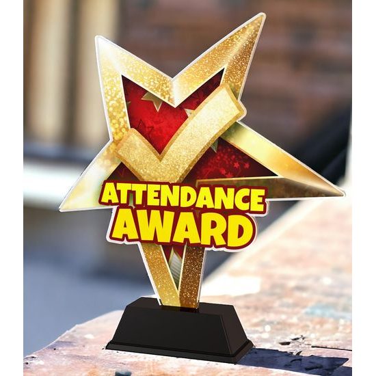 Attendance Award Star Trophy