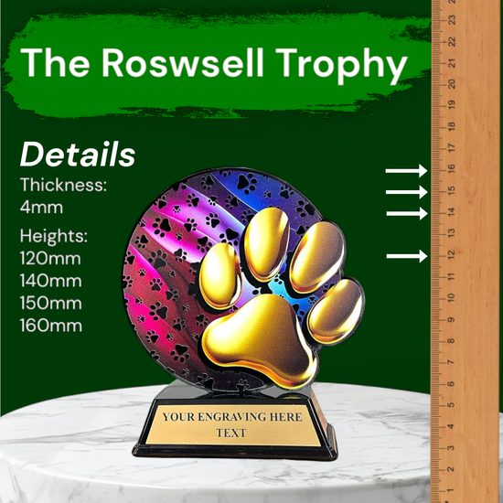 Roswell Dog Paw Trophy