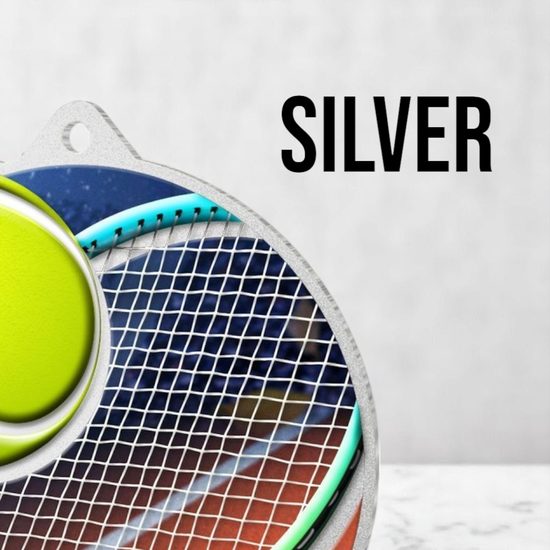 Aurum Tennis Stainless Steel Logo Insert Medal