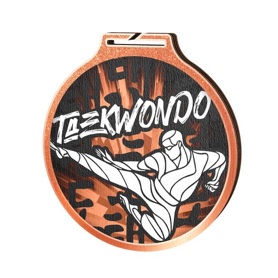 Habitat Classic Taekwondo Bronze Eco Friendly Wooden Medal