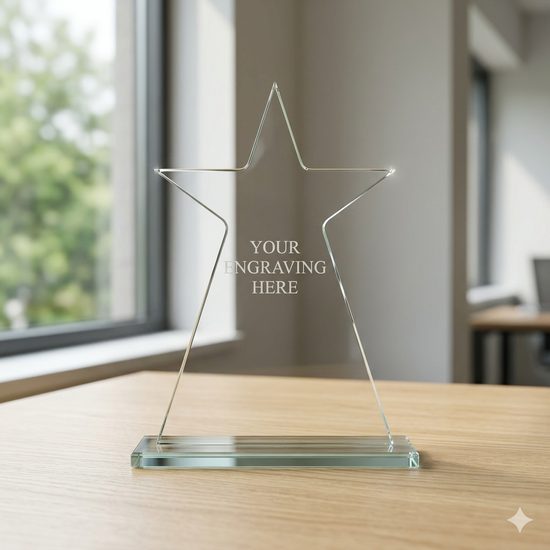 Radiance Jade Value Glass Star Award Printed Full Colour