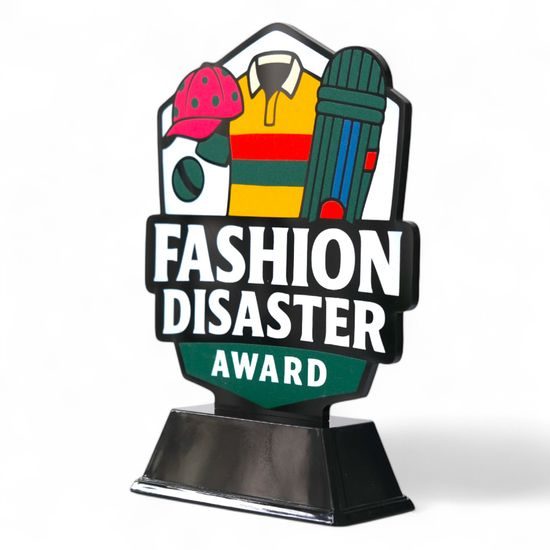 Pavilion Fashion Disaster Award Cricket Trophy