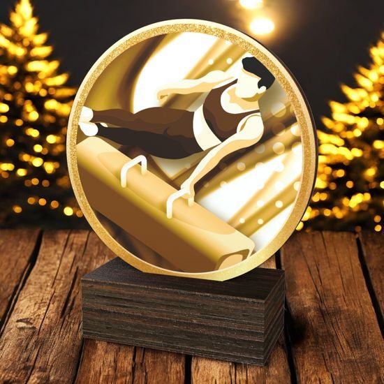 Holt Classic Male Gymnastics Wood Trophy