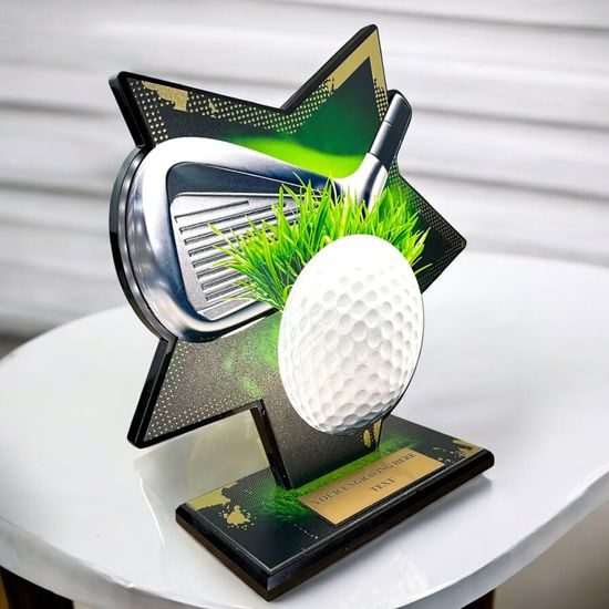 Liano Metal & Acrylic Star Golf Trophy