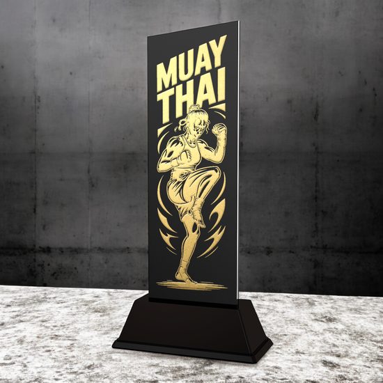 Shadowline Muay Thai Female Trophy – Stainless Steel Award