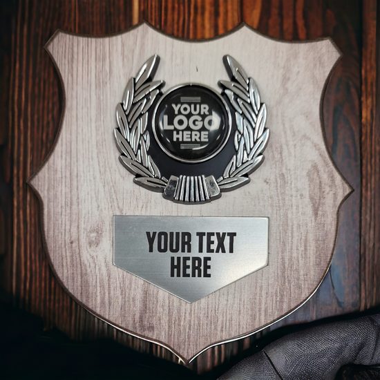 Heraldic Silver Birchwood Logo Insert Shield