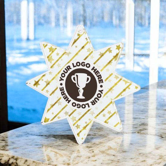 Christmas Star Logo Custom Made Printed Medal