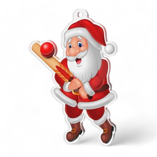 Jolly Father Christmas Cricket Medal