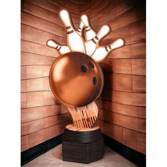 Frontier Classic Real Wood Tenpin Bowling Trophy