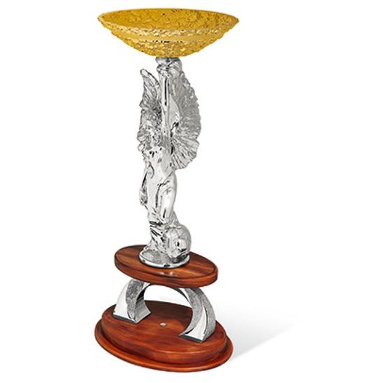 Venezia Two Column Silver & Gold Resin Trophy