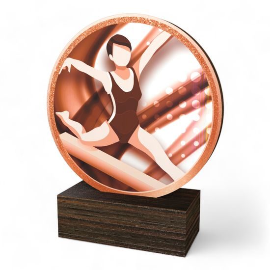 Holt Classic Female Gymnastics Wood Trophy