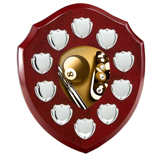 Anglia Pool Rosewood Wooden 10 Year Annual Shield