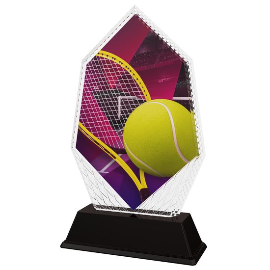 Cleo Tennis Racket and Ball Trophy